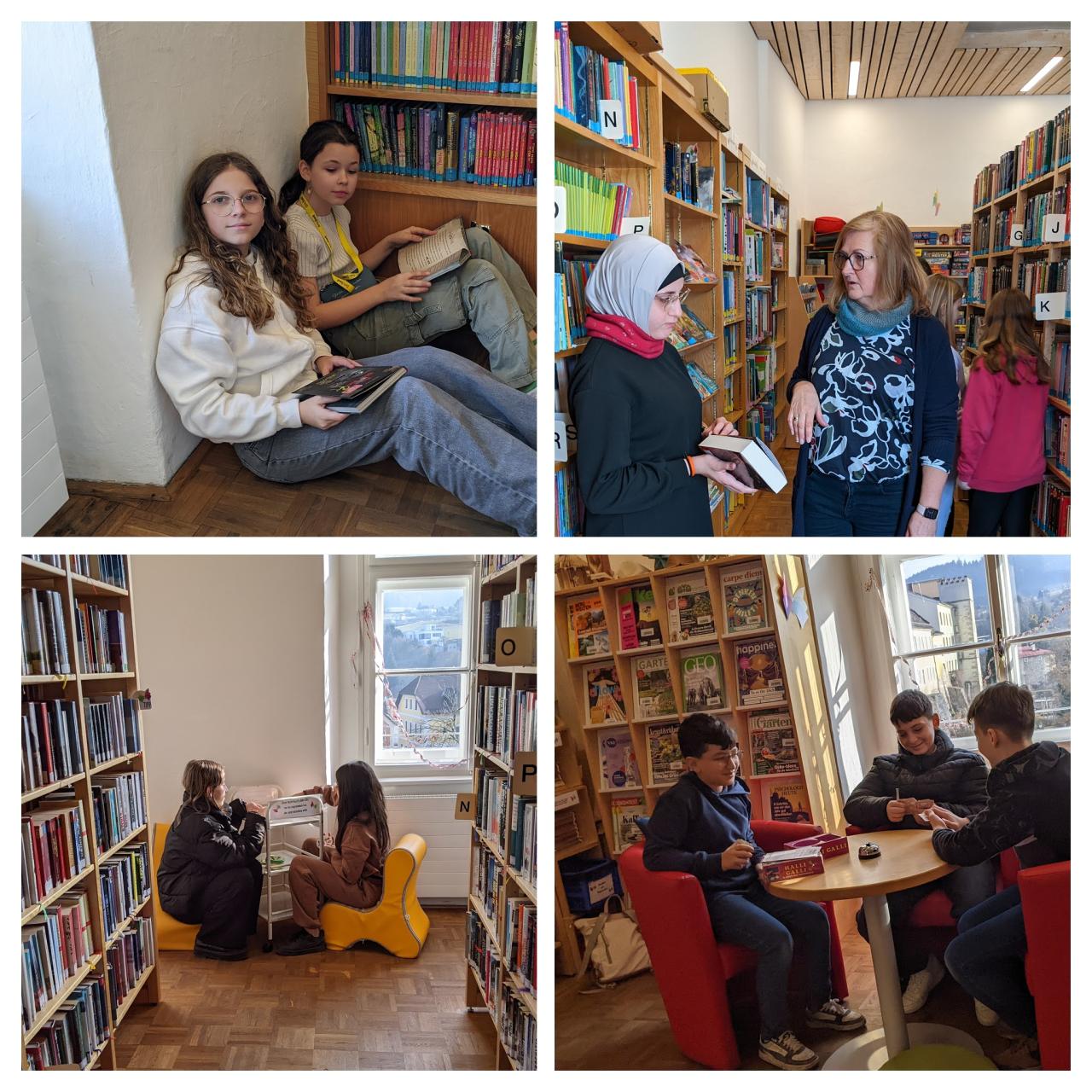 Kinder in der Bücherei